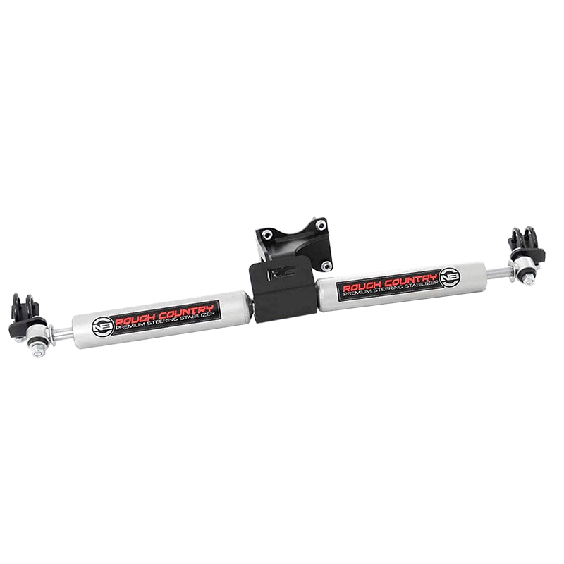 Rough Country N3 Dual Steering Stabilizer Fits 2007-2018 [ Jeep ] Wrangler JK 2-6