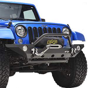 E-Autogrilles JJKFB001 EAG 07-18 Jeep Wrangler JK Rock Crawler Off road Front Bumper with Winch Mounting Plate