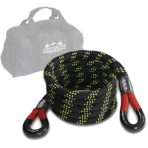 Offroading Gear 20'x7/8 Kinetic Recovery & Tow Rope, (28,600 lbs), Better Than Snatch Straps