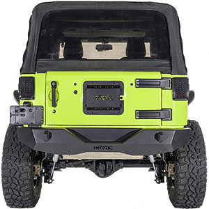 Havoc Offroad Aftershock Mid Width Offroad Rear Bumper 2007-2018 Jeep JK Wrangler