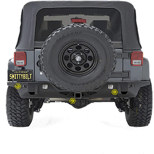 Smittybilt 76745 SRC Carbine Rear Bumper for 2007-2018 Jeep Wrangler JK, Black