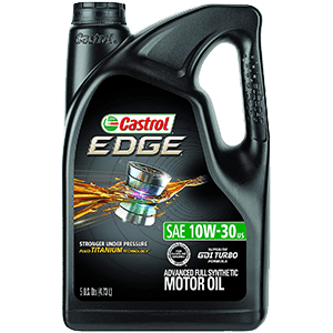 Castrol 03081 EDGE 10W-30 Advanced Full Synthetic Motor Oil, 5 Quart