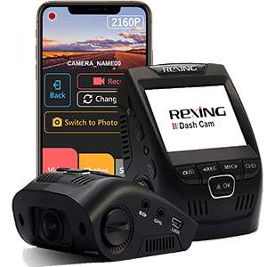 Rexing V1-4K Ultra HD Car Dash Cam 2.4 LCD Screen, Wi-Fi