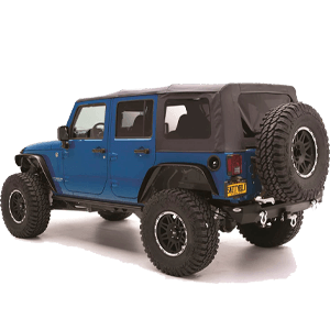 Smittybilt 9085235 Black Diamond Replacement Top with Tinted Side Windows for Jeep JK 4-Door