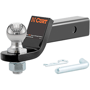 CURT 45036 Trailer Hitch Mount with 2-Inch Ball & Pin, Fits 2-in Receiver, 7,500 lbs