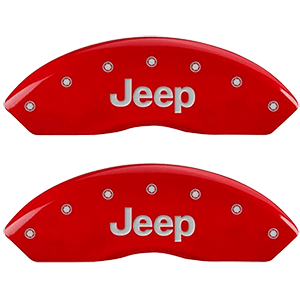 MGP Caliper Covers 42009FJEPRD JEEP Red Caliper Covers - Engraved Front44