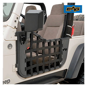 EAG Matrix Steel Tubular Door with Side View Mirror Fit for 97-06 Jeep Wrangler TJ