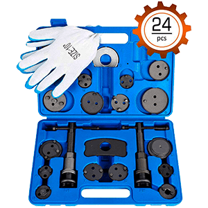 Orion Motor Tech 24-Piece Disc Brake Caliper Tool Kit, Front and Rear Brake Piston Compression Tool