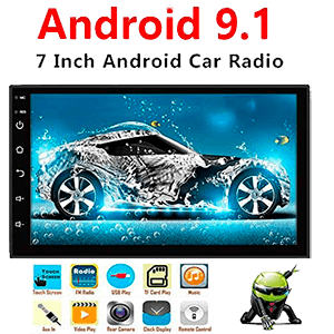 Binize Android 9.1 7 Inch HD Quad-Core 2 Din Car Stereo Radio Multimedia Player NO-DVD GPS Navigation in Dash AutoRadio Bluetooth