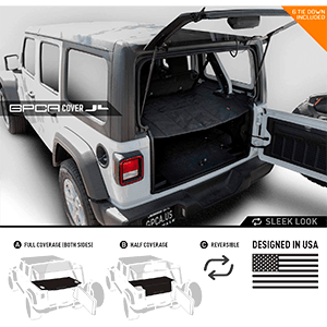 GPCA Wrangler 2018-2020 JL Unlimited Cargo Cover PRO - Reversible TOP ON/Topless 4DR JL Sport Sahara Freedom Rubicon