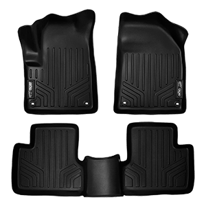 MAXLINER Floor Mats 2 Row Liner Set Black for 2014-2019 Jeep Cherokee 