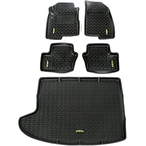 Outland 391298827 Black Front, Rear and Cargo Floor Liner Kit For Select Jeep Compass and Patriot Models