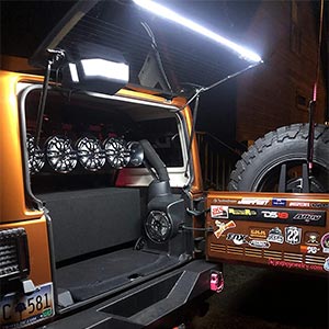 rawlee Jeep Wrangler LED Rear Glass Lift Gate Dome Light Bar for 07-18 JK JKU Hardtops Factory