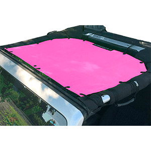Shadeidea Jeep Wrangler Pink Sun Shade JK Unlimited 4 Door-Pink Mesh Screen Sunshade JKU Top Cover UV Blocker