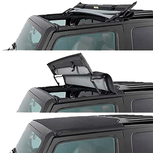 Bestop 52450-17 Black Twill Sunrider for Hardtop for 2007-2018 2-Door and Unlimited