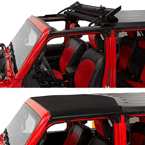 Bestop 5245417 Black Twill Sunrider for Hardtop 2018-Current Jeep Wrangler JL & 2020 Jeep Gladiator