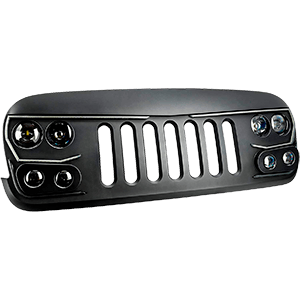 ORACLE Lighting VECTOR Series Full LED Grill - LED Enhancement Compatible with Jeep Wrangler JK Grill