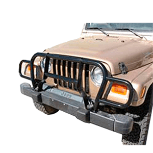 RAMPAGE PRODUCTS 7659 Black Euro Front Grille Guard for 1987-2006 Jeep Wrangler YJ & TJ
