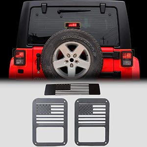 RT-TCZ Tail Light Guards Covers Brake Light Cover for Rear Taillights 2007-2017 Jeep Wrangler JK Unlimited Accessories