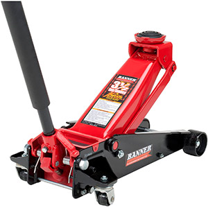 Blackhawk B6350 Black/Red Fast Lift Service Jack - 3.5 Ton Capacity