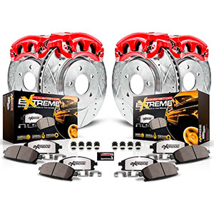 Power Stop KC7938-36 Z36 Truck & Tow Front and Rear Caliper Kit- Brake Rotors, Brake Pads and Brake Calipers