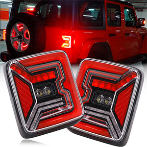 AUDEXEN LED Tail Lights Compatible with Jeep Wrangler JL 2018-2020, 20W Reverse Lights, Built-in EMC