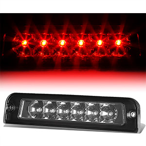 Rear High Mount Smoked Housing LED 3rd Third Tail Brake Light Lamp Replacement for Jeep Wrangler TJ 97-06