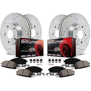 Power Stop K2220 Front & Rear Brake Kit with Drilled