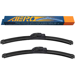 AERO Voyager 21 + 21 OEM Quality Premium All-Season Windshield Wiper Blades with Extra Rubber Refill + 1 Year Warranty