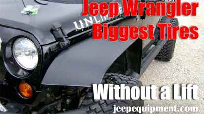 Can You Install Jeep Wrangler Biggest Tires Without a Lift