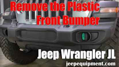 How to Remove the Plastic Front Bumper From a 2018 Jeep Wrangler JL